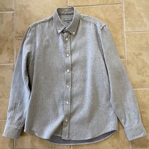 Ash & Erie Grey Flannel Button Up Shirt Small